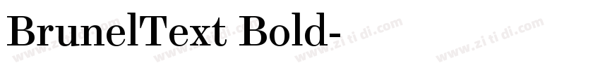 BrunelText Bold字体转换